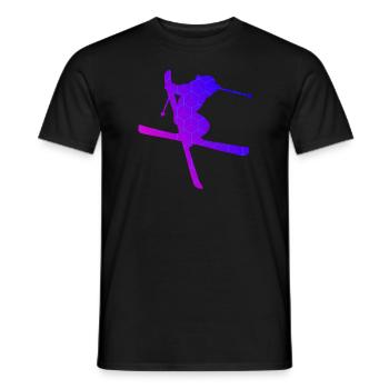 Slopestyle Herren Ski Jumping Ski Freestyle - Männer T-Shirt - Schwarz - Vorne - AI Model Male 178 light (178cm)