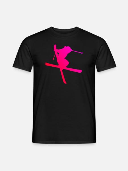 Ski Freestyle Salto de Esquí Pista Masculino - Camiseta hombre - negro