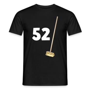 52 brooms Gift Man or Woman 52 years Birthday - Men's T-Shirt - black - Front - AI Model Male 178 light (178cm)