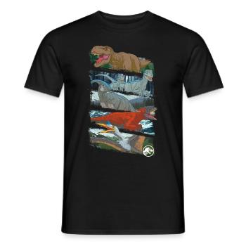 Jurassic World Many Different Dinosaur - Men's T-Shirt - black - Front - AI Model Male 178 light (178cm)