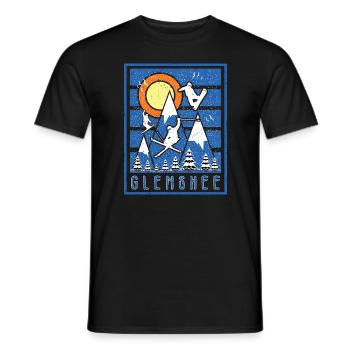 Retro Glenshe Ski Sunset - Men's T-Shirt - black - Front - AI Model Male 178 light (178cm)