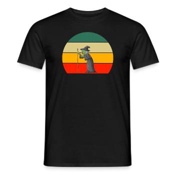 Witch Costume Party Gift Retro Halloween - Men's T-Shirt - black - Front - AI Model Male 178 light (178cm)