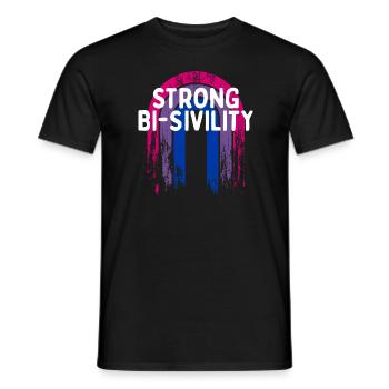Strong Bi-sivility Bisexual LGBTQ Bi Pride LGBT - Men's T-Shirt - black - Front - AI Model Male 178 light (178cm)