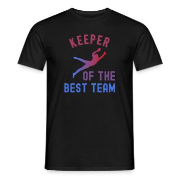 Goalkeeper for the best football team - Men's T-Shirt - black - Front - AI Model Male 178 light (178cm)