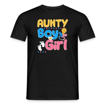 Pink or Blue Aunty Loves You Best Auntie Ever - Männer T-Shirt - Schwarz - Vorne - AI Model Male 178 light (178cm)