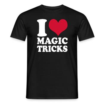Magician I Love Magic Tricks - Men's T-Shirt - black - Front - AI Model Male 178 light (178cm)