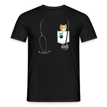 Veterinarian Costume for Boys Career Day Outfit - Men's T-Shirt - black - Front - AI Model Male 178 light (178cm)