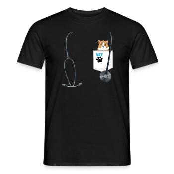 Future Veterinarian Costume School Career Day - Men's T-Shirt - black - Front - AI Model Male 178 light (178cm)