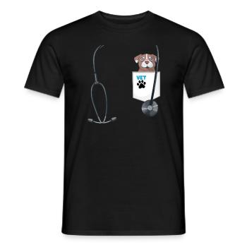Veterinarian Costume for Boys Career Day Outfit - Men's T-Shirt - black - Front - AI Model Male 178 light (178cm)