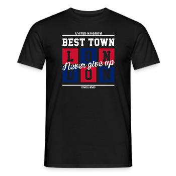 Best Town - Männer T-Shirt - Schwarz - Vorne - AI Model Male 178 light (178cm)