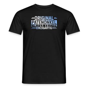 Patenonkel Einzigartig - Männer T-Shirt - Schwarz - Vorne - AI Model Male 178 light (178cm)