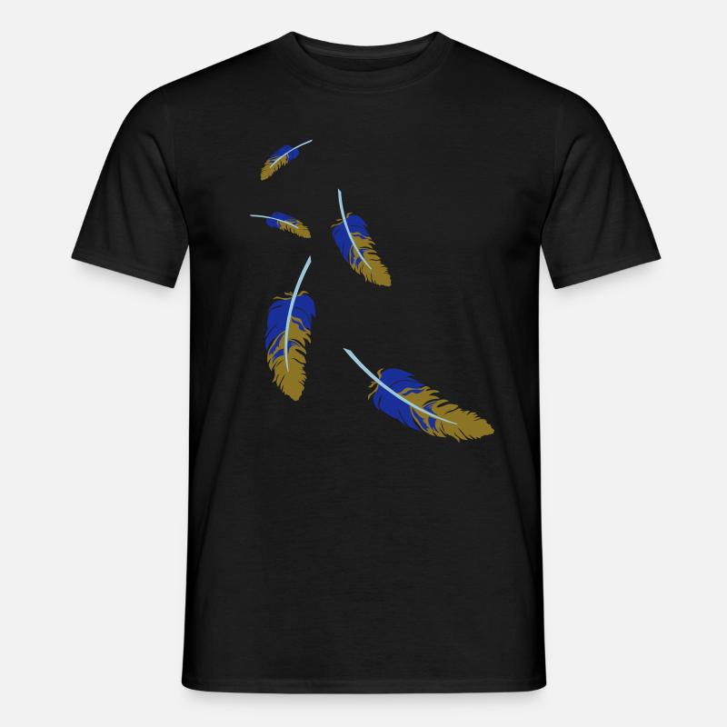 feder leicht fliegen luftig fluffig - Männer T-Shirt - Schwarz