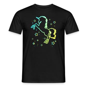 Einhorn Männer Frauen - Männer T-Shirt - Schwarz - Vorne - AI Model Male 178 light (178cm)