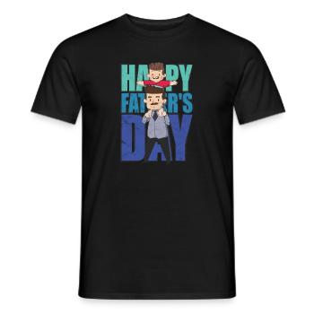 Père Fils Fête Des Pères Dire T-shirt - T-shirt homme - noir - Devant - AI Model Male 178 light (178cm)