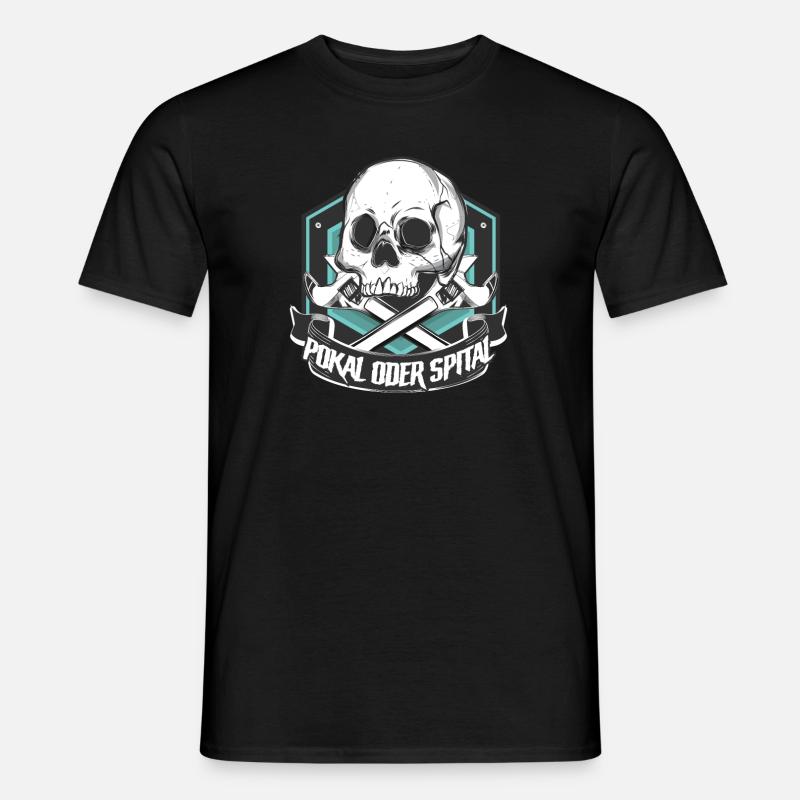 Pokal oder Spital Biker Mechaniker - Männer T-Shirt - Schwarz