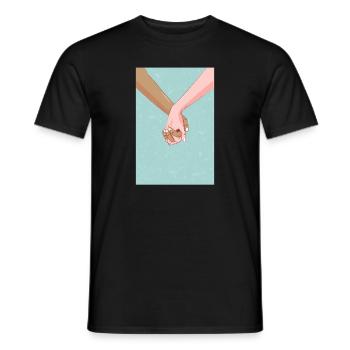 Against racism Tshirt - Men's T-Shirt - black - Front - AI Model Male 178 light (178cm)