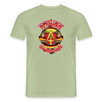Ossi Tshirt sayings gentlemen - Men's T-Shirt - sage - Front - AI Model Male 178 light (178cm)