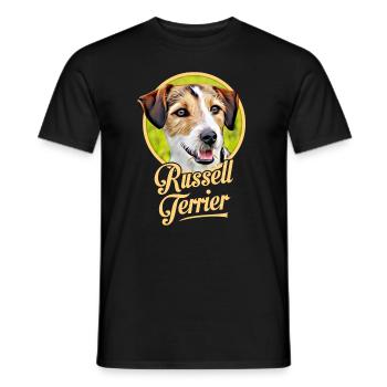 Jack Russell Terrier - T-shirt homme - noir - Devant - AI Model Male 178 light (178cm)