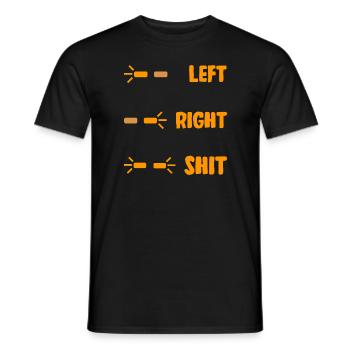 Lustiger Spruch für Fahrschüler links rechts - Männer T-Shirt - Schwarz - Vorne - AI Model Male 178 light (178cm)