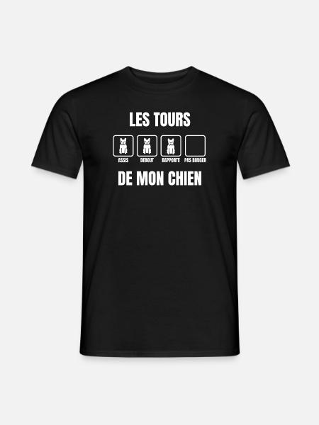 les tours de mon chien - T-shirt homme - noir