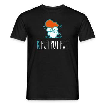 Le drôle de poulet est fatigué (a) - T-shirt homme - noir - Devant - AI Model Male 178 light (178cm)