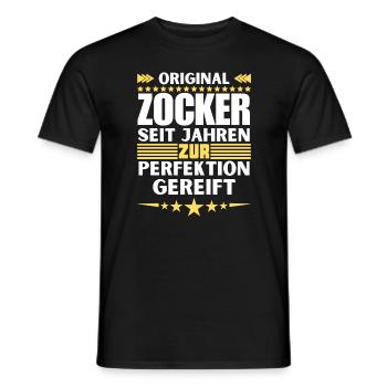 Gamblers matured to perfection - Men's T-Shirt - black - Front - AI Model Male 178 light (178cm)