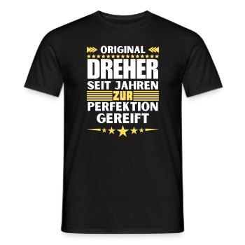 Zur Perfektion gereifter Dreher - Männer T-Shirt - Schwarz - Vorne - AI Model Male 178 light (178cm)