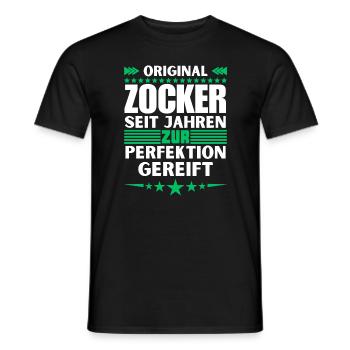Gamblers matured to perfection - Men's T-Shirt - black - Front - AI Model Male 178 light (178cm)