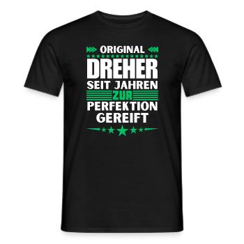 Zur Perfektion gereifter Dreher - Männer T-Shirt - Schwarz - Vorne - AI Model Male 178 light (178cm)