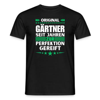 Les jardiniers ont mûri à la perfection - T-shirt homme - noir - Devant - AI Model Male 178 light (178cm)