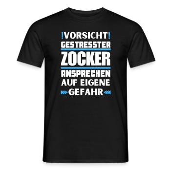 Gestresster Zocker nicht ansprechen! - Männer T-Shirt - Schwarz - Vorne - AI Model Male 178 light (178cm)