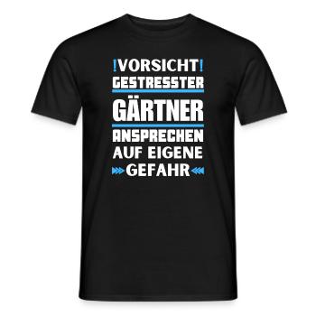Ne parlez pas aux jardiniers stressés ! - T-shirt homme - noir - Devant - AI Model Male 178 light (178cm)