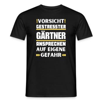 Ne parlez pas aux jardiniers stressés ! - T-shirt homme - noir - Devant - AI Model Male 178 light (178cm)