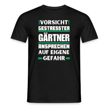 Ne parlez pas aux jardiniers stressés ! - T-shirt homme - noir - Devant - AI Model Male 178 light (178cm)