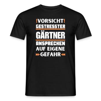 Gestresster Gärtner nicht ansprechen! - Männer T-Shirt - Schwarz - Vorne - AI Model Male 178 light (178cm)