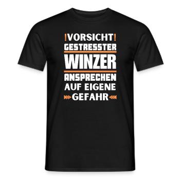 Don't talk to stressed winemakers! - Men's T-Shirt - black - Front - AI Model Male 178 light (178cm)