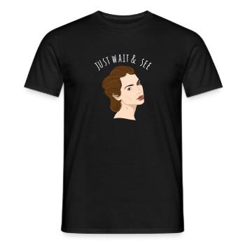 Just Wait And See - Men's T-Shirt - black - Front - AI Model Male 178 light (178cm)