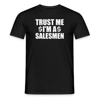 Drôle de vendeur idée cadeau - T-shirt homme - noir - Devant - AI Model Male 178 light (178cm)