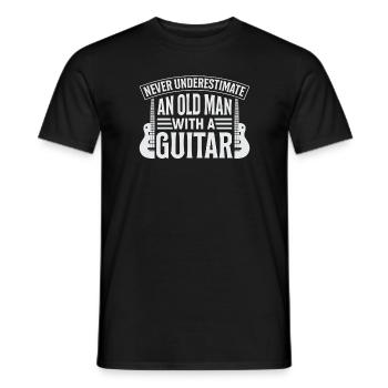 Guitarist Quote Design - Men's T-Shirt - black - Front - AI Model Male 178 light (178cm)
