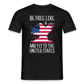 USA Flagge Amerika Fahne Stars & Stripes Patriot - Männer T-Shirt - Schwarz - Vorne - AI Model Male 178 light (178cm)