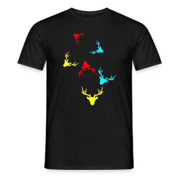 Deer Deer icon - Men's T-Shirt - black - Front - AI Model Male 178 light (178cm)