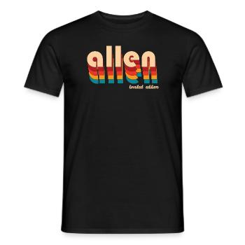 Retro Allen Name - Men's T-Shirt - black - Front - AI Model Male 178 light (178cm)