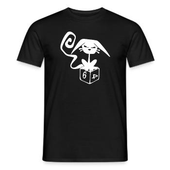Dice Cat Funny Role Playing Cat RPG - Men's T-Shirt - black - Front - AI Model Male 178 light (178cm)