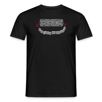 LIEBE FRIEDEN - Männer T-Shirt - Schwarz - Vorne - AI Model Male 178 light (178cm)
