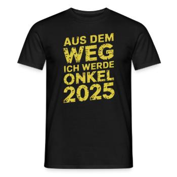 Aus Dem Weg Ich Werde Onkel 2025 - Männer T-Shirt - Schwarz - Vorne - AI Model Male 178 light (178cm)