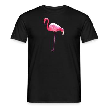 Pink Flamingo - Men's T-Shirt - black - Front - AI Model Male 178 light (178cm)