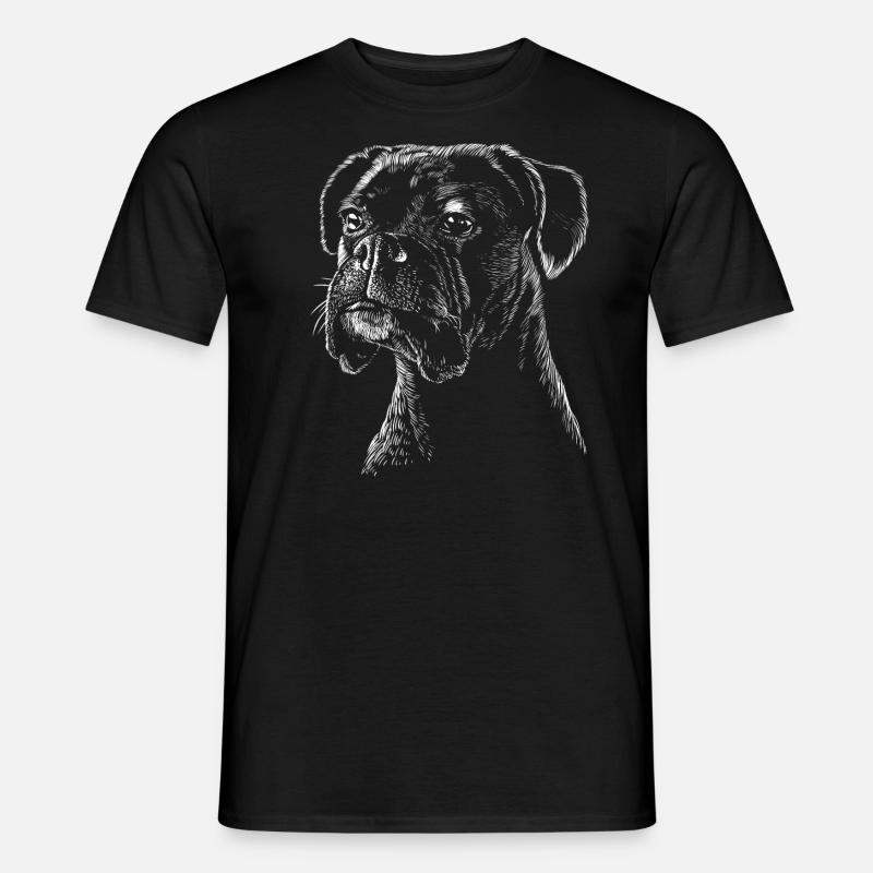 Boxer Hund - Männer T-Shirt - Schwarz