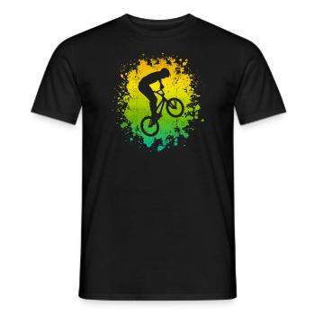 BMX Fahrrad Freestyle Rad Stunt BMX Fahrer - Männer T-Shirt - Schwarz - Vorne - AI Model Male 178 light (178cm)