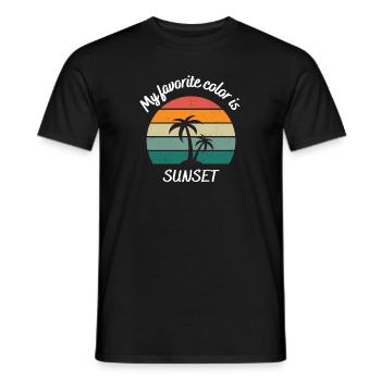 My favorite color is Sunset - Männer T-Shirt - Schwarz - Vorne - AI Model Male 178 light (178cm)