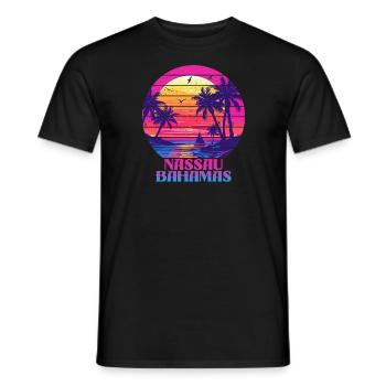 Nassau Bahamas Islands Caribbean Cruise - Men's T-Shirt - black - Front - AI Model Male 178 light (178cm)